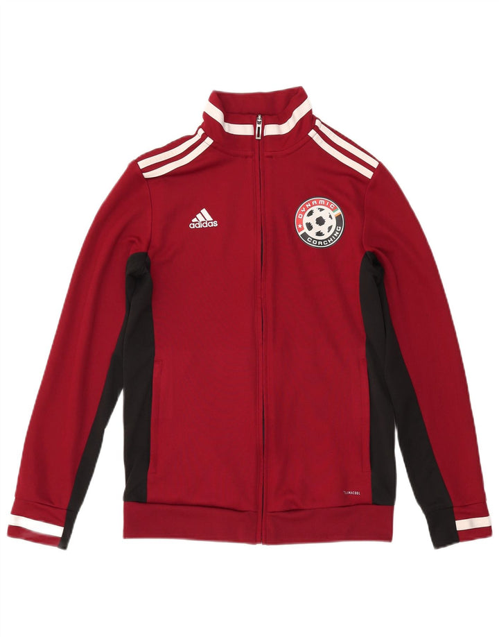 Adidas Dame Climacool Træningsdragt Top Jacket UK 8/10 Small Burgundy
