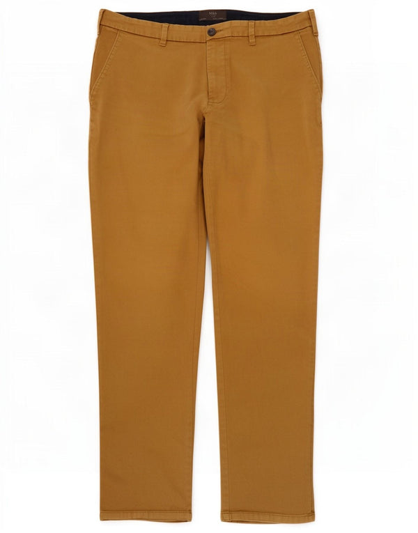 Marks & Spencer Herre Slim Chino Bukser W36 L31 Brun Bomuld