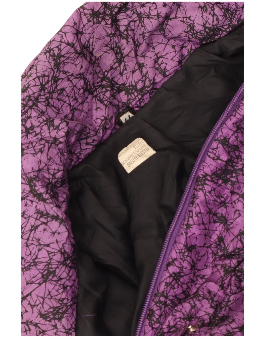 Vintage kvinders abstrakt mønster vindjakke IT 44 medium lilla