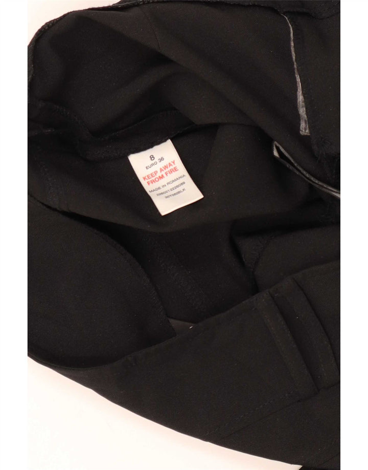 Topshop Dame Bootcut Casual Bukser UK 8 Small W28 L35 Black Polyester