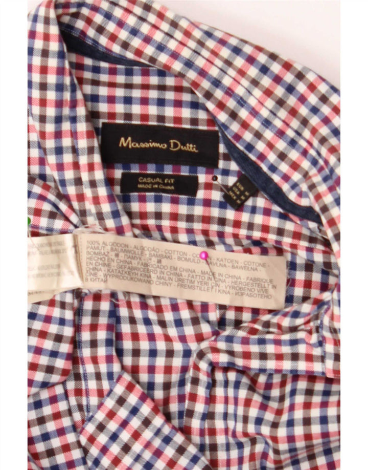 Massimo Dutti Herre Casual Fit skjorte Medium Flerfarvet Gingham Cotton