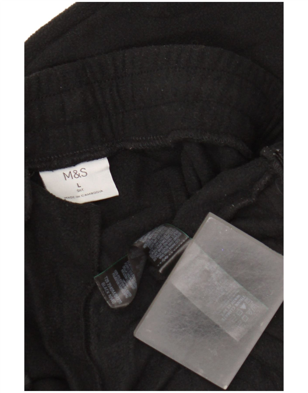 Marks & Spencer Herre fleece træningsdragt bukser Stor sort polyester
