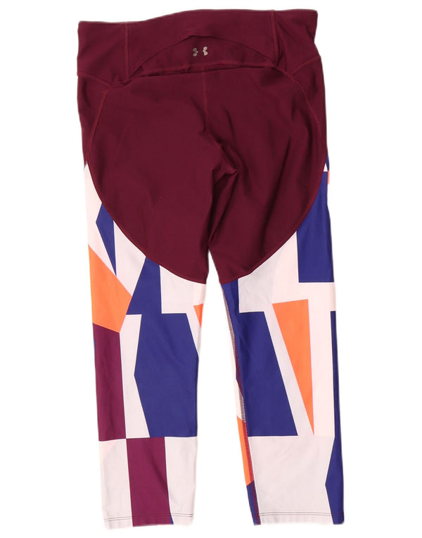 Under Armour Womens Heat Gear Graphic Leggings UK 14 Large Multicoloured