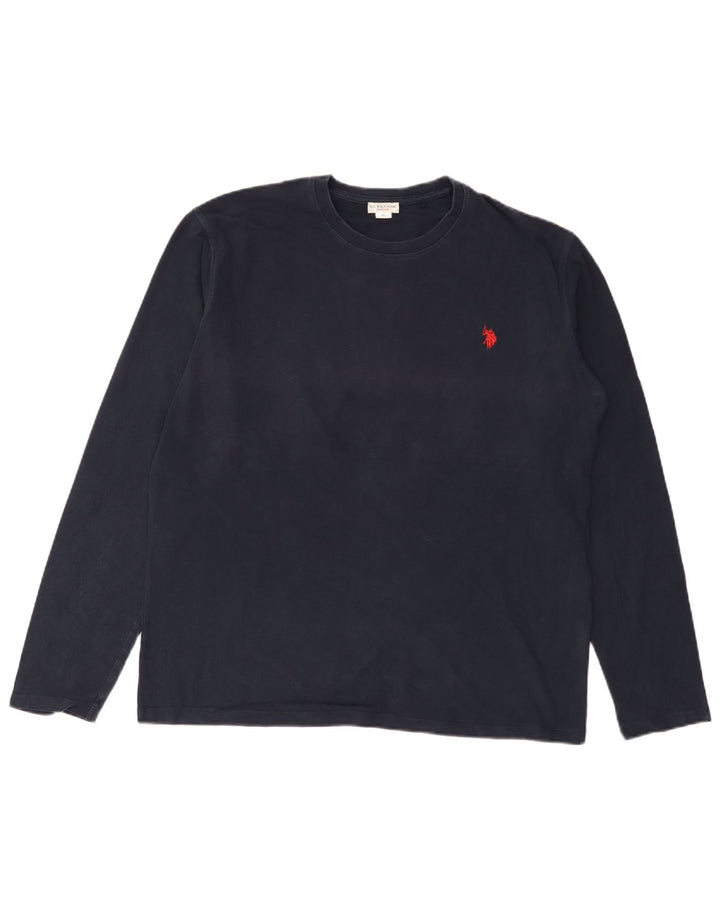 U.S. Polo Assn. Herre top langærmet XL marineblå bomuld