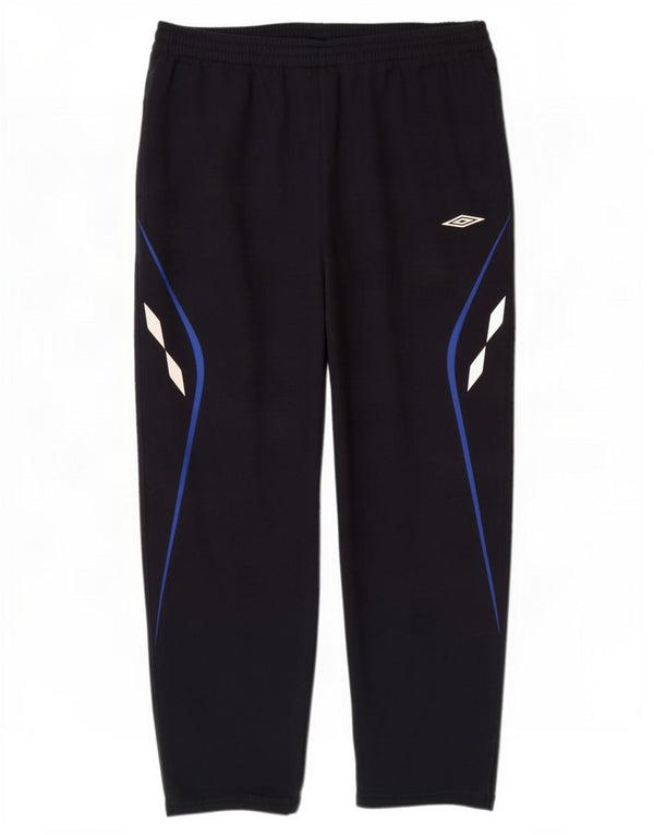 Umbro Mens Tracksuit Trousers Joggers 2XL Navy Blue Colourblock Polyester