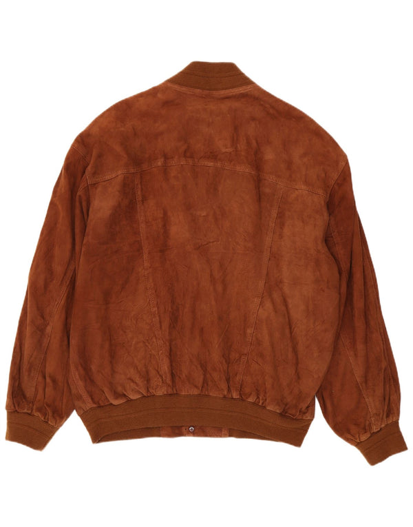 Vintage herre ruskind bomberjakke EU 54 2XL Brun