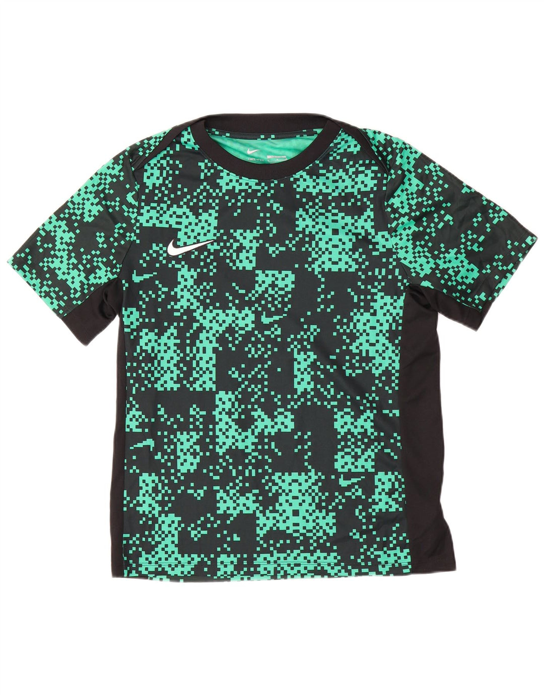 Nike Herre Dri Fit Abstrakt mønster Slim T-Shirt Top Medium Grøn Polyester