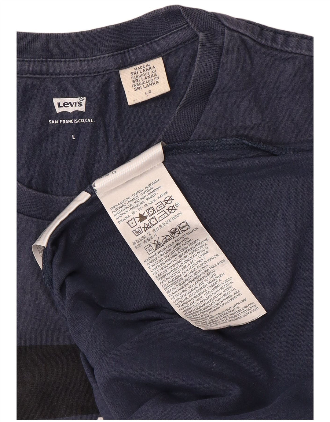 Levi's Herre grafisk T-shirt Top Stor marineblå bomuld