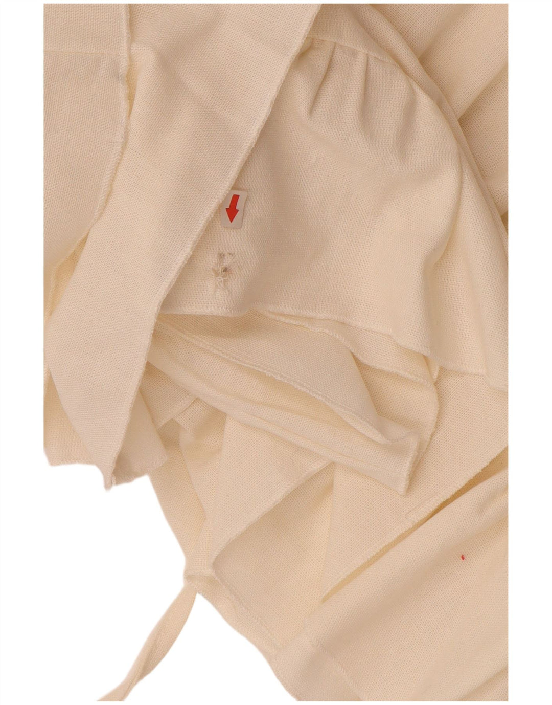 VINTAGE Dame Langærmet Off Shoulder Kjole UK 12 Medium Off White Linned