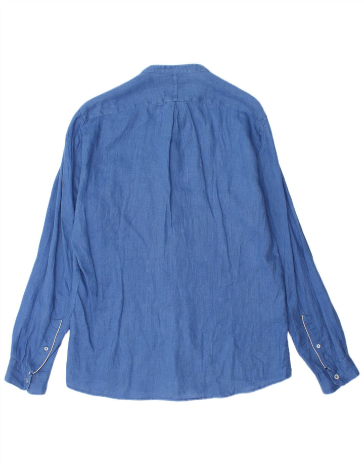 ALLEY DOCKS Herreskjorte Medium Blue Linen