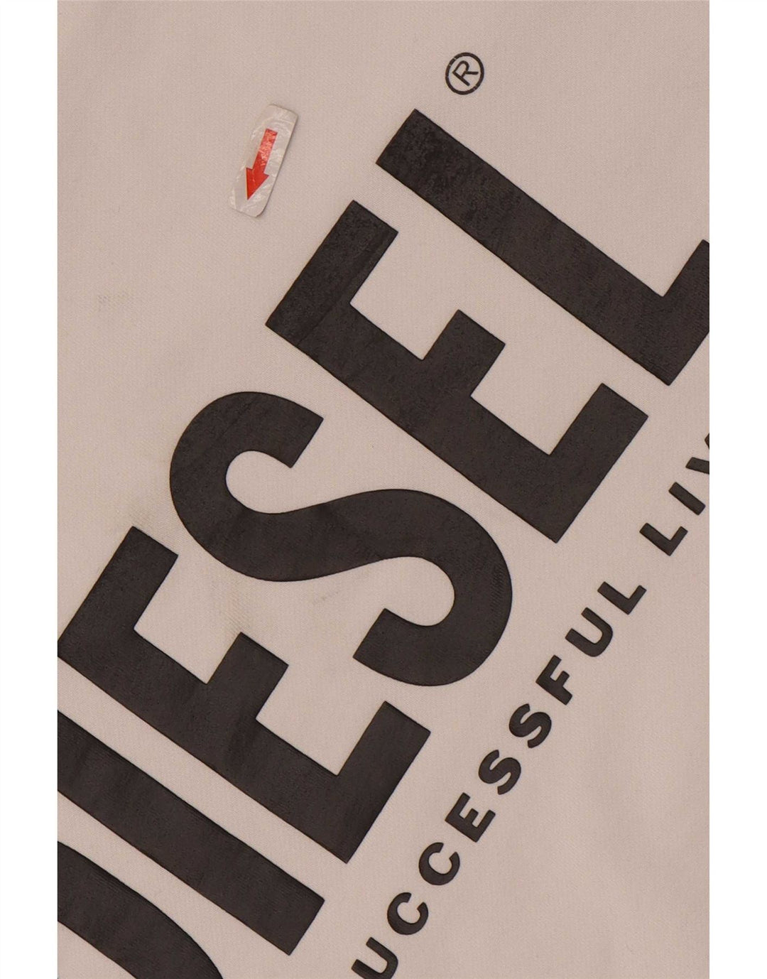 Diesel Herre Grafisk Sweatshirt Jumper Stor Hvid Bomuld