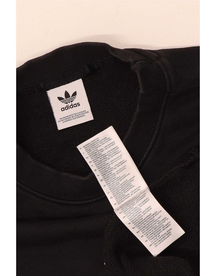 Adidas grafisk sweatshirt til mænd, stor sort bomuld