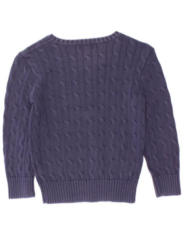 Polo Ralph Lauren drenge bådhals sweater 5-6 år marineblå bomuld