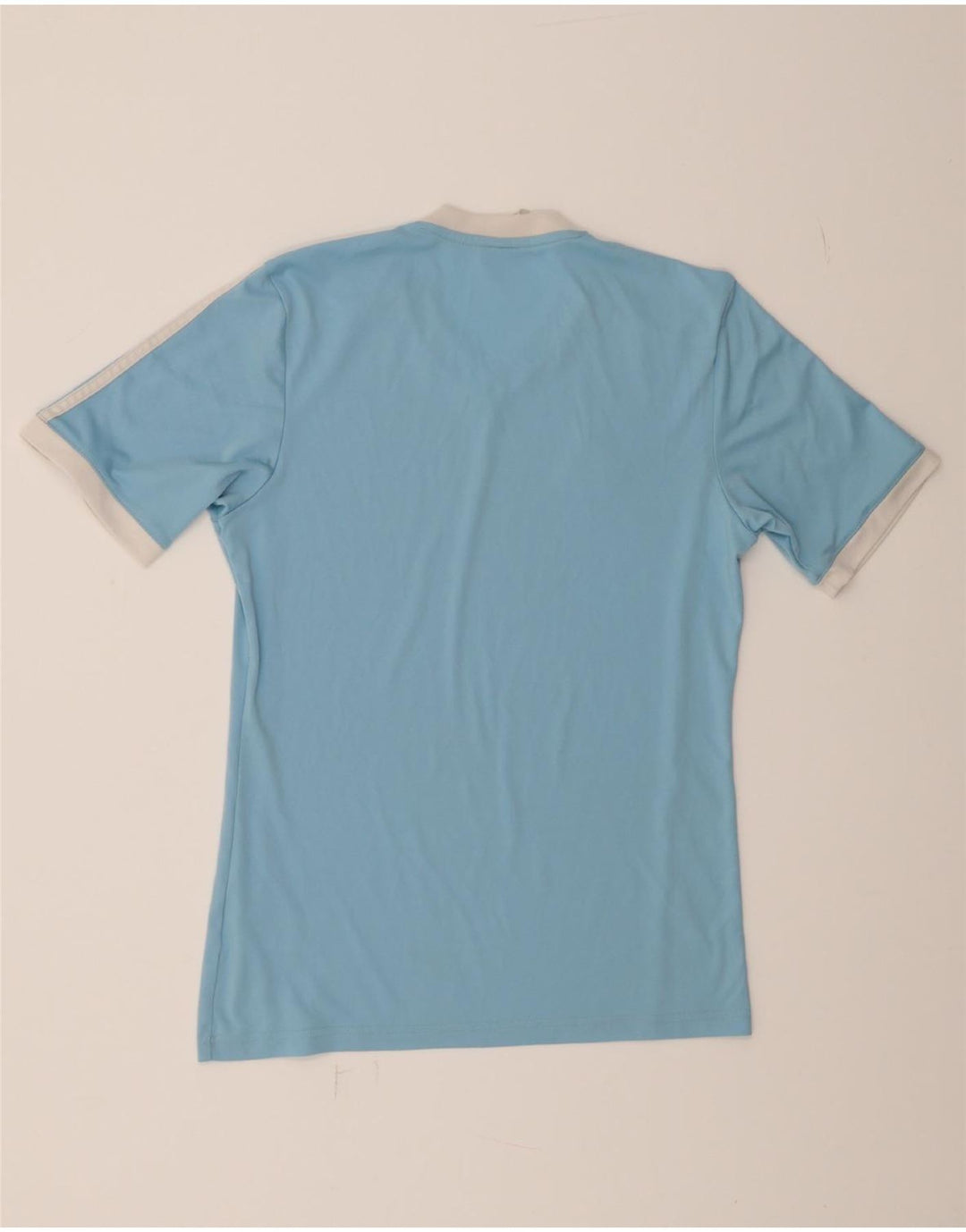ADIDAS Mens Climalite Graphic T-Shirt Top Small Blue Polyester Vintage Adidas and Second-Hand Adidas from Messina Hembry 
