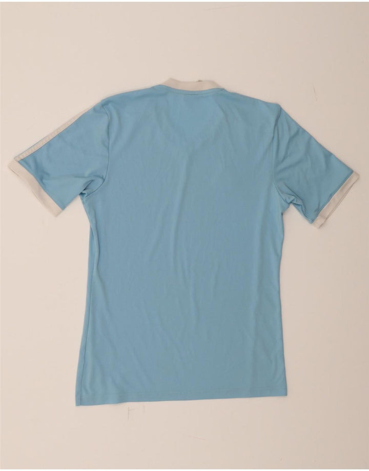 ADIDAS Mens Climalite Graphic T-Shirt Top Small Blue Polyester Vintage Adidas and Second-Hand Adidas from Messina Hembry 