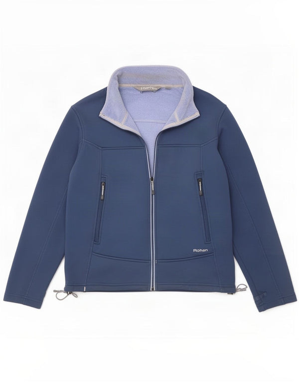 Rohan Womens Tracksuit Top Jacket UK 14 Medium Navy Blue Polyester