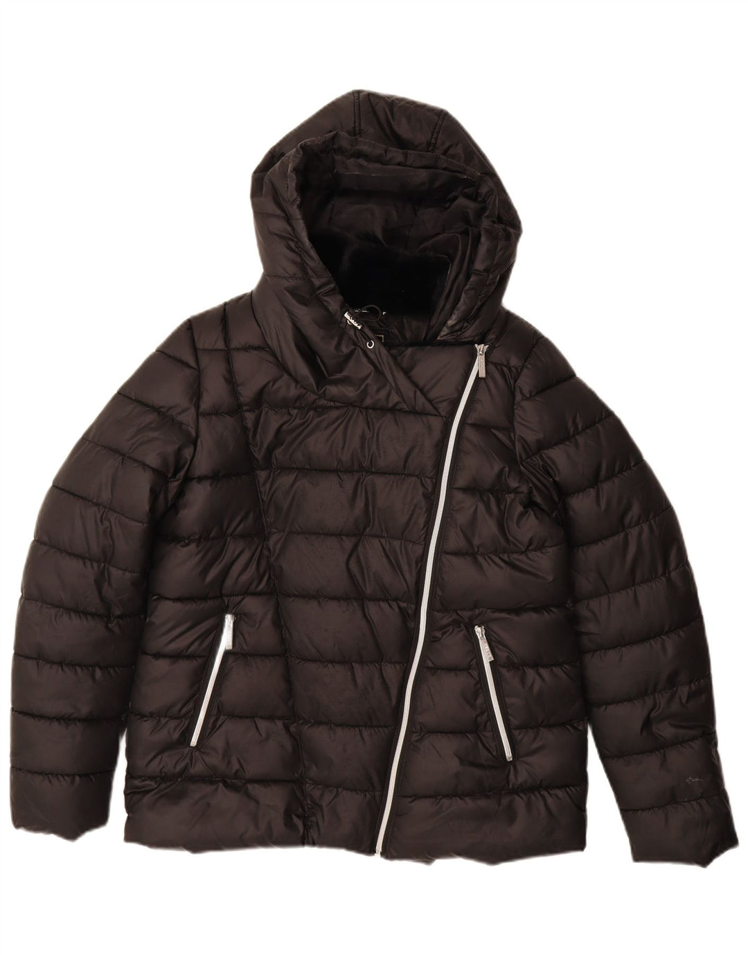 LIPSY Polstret hættejakke til kvinder UK 12 Medium Sort Polyester