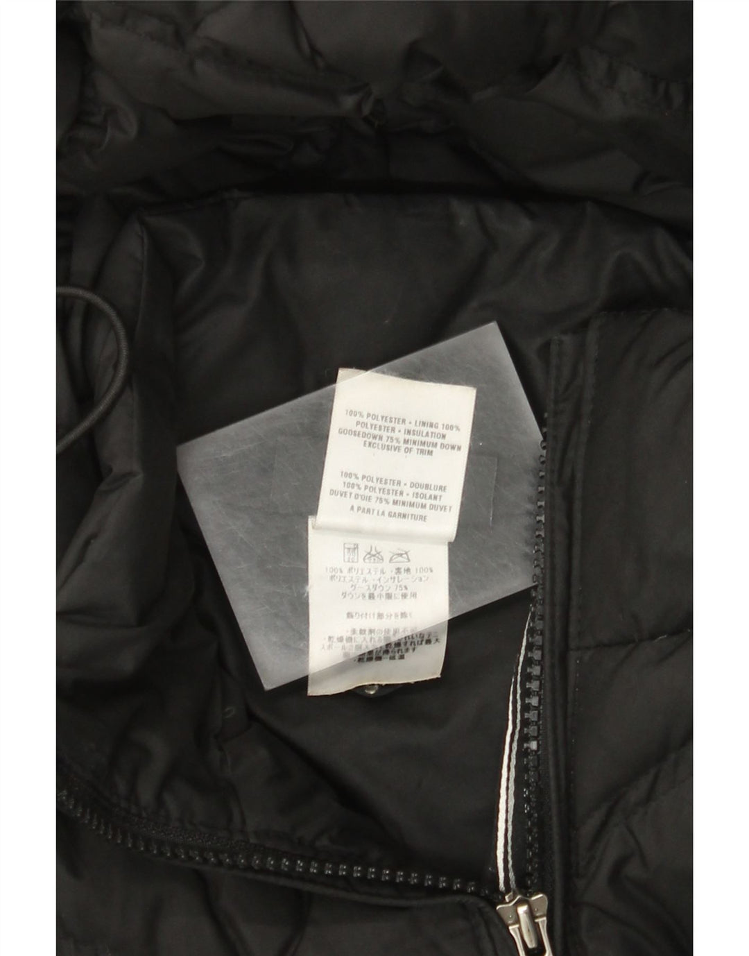 Patagonia Dame Hætte Polstret Frakke UK 10 Small Black Polyester