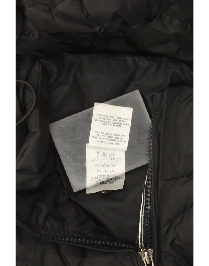 Patagonia Dame Hætte Polstret Frakke UK 10 Small Black Polyester