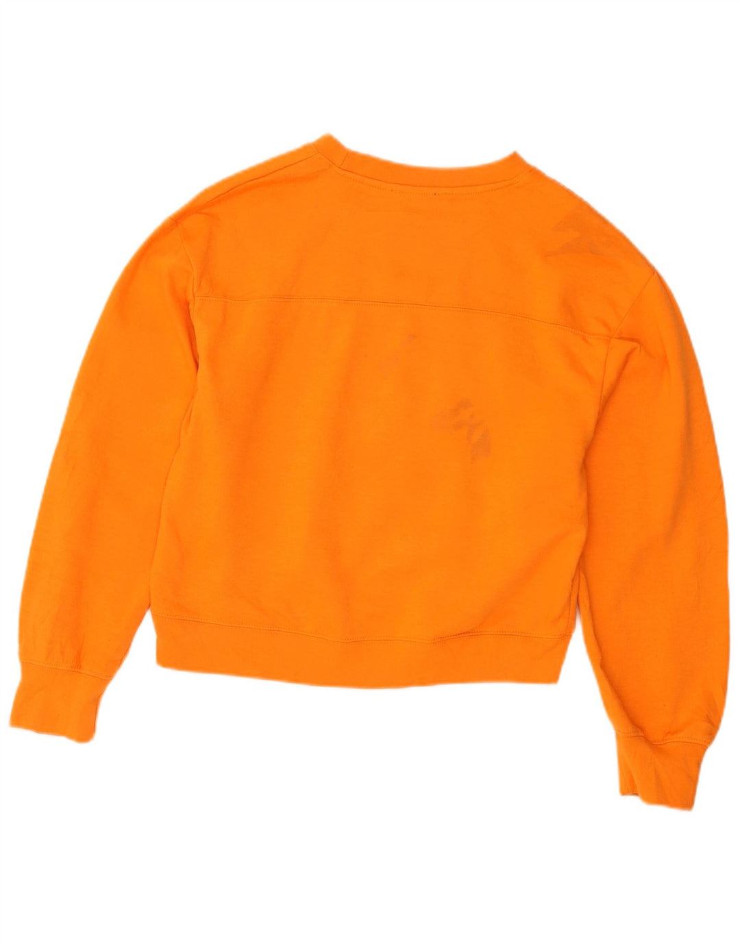 Zara Womens Crop Oversized Sweatshirt Jumper UK 10 Small Orange Polyester