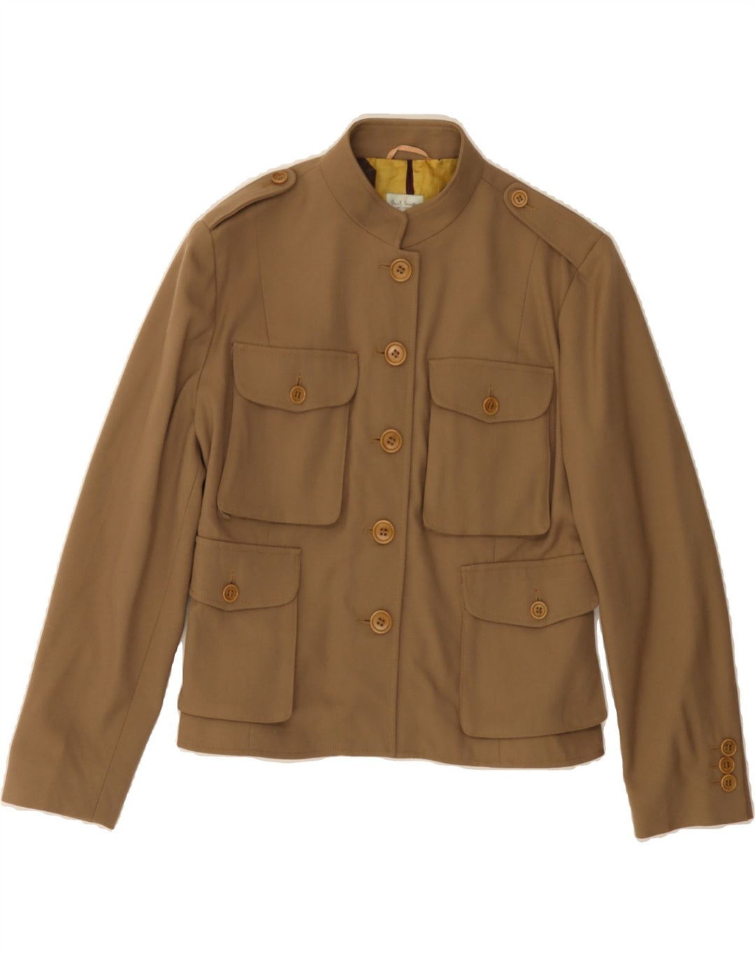 PAUL SMITH Womens Military Jacket IT 42 Medium Brown Wool Vintage Paul Smith and Second-Hand Paul Smith from Messina Hembry 