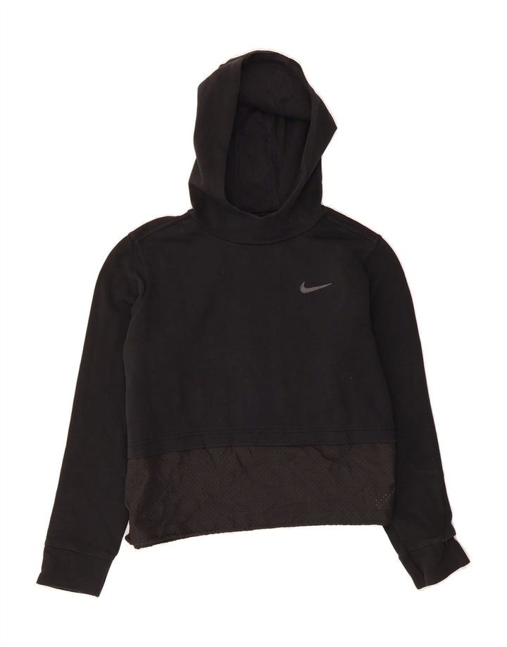 NIKE Womens Hoodie Jumper UK 16 Large Black Polyester Vintage Nike and Second-Hand Nike from Messina Hembry 