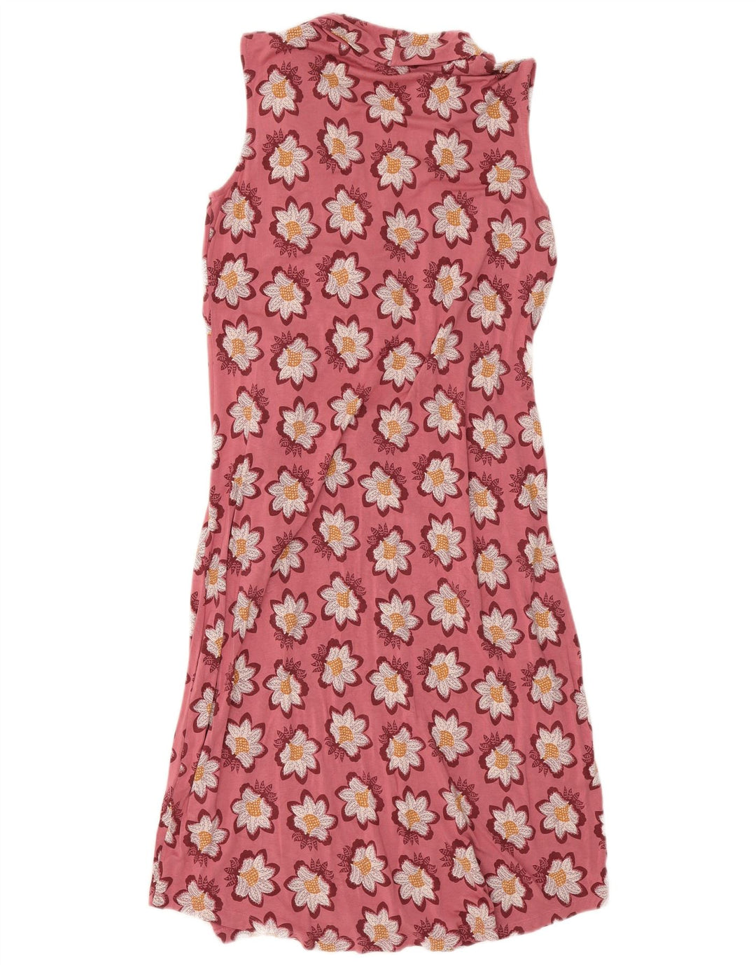 White Stuff Womens Ærmeløs Basic Dress UK 14 Medium Pink Floral Viscose