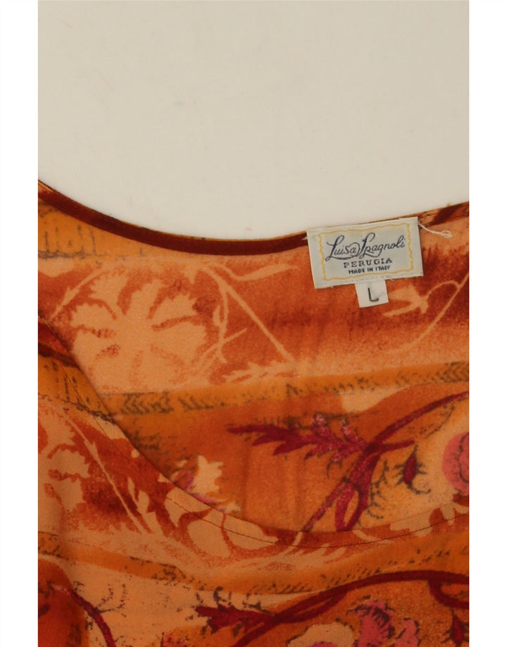 Luisa Spagnoli Dame Bluse Top UK 16 Large Multicolored Floral