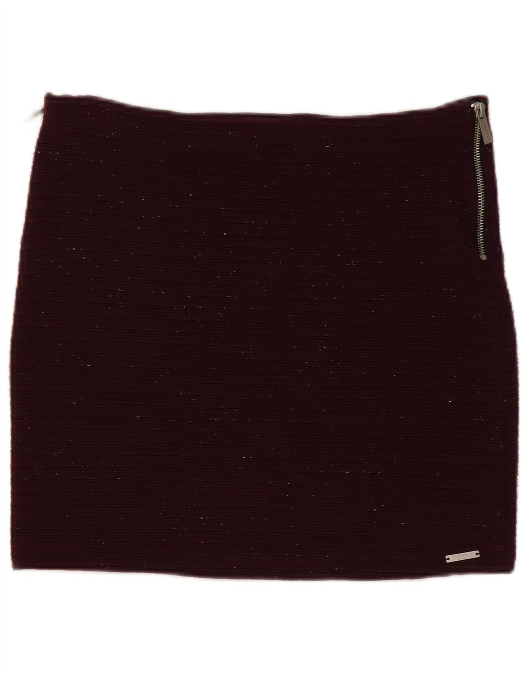 Superdry Mini-nederdel til kvinder Medium W30 Burgundy Flecked Polyester
