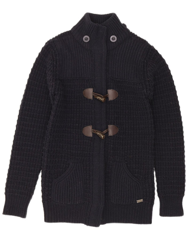 Ellesse Dame Cardigan Sweater UK 12 Medium Navy Blue Akryl