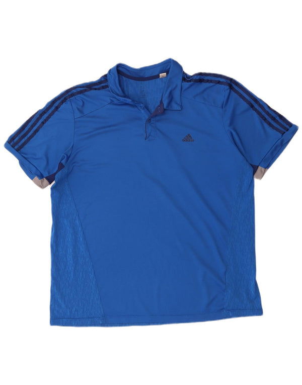 Adidas Herre Climacool Polo Shirt Large Blue