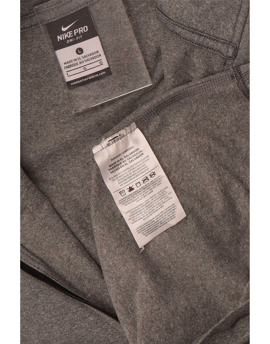 Nike Dame Dri Fit Pullover med lynlås-hals Træningsdragt Top UK 14 Stor Grå