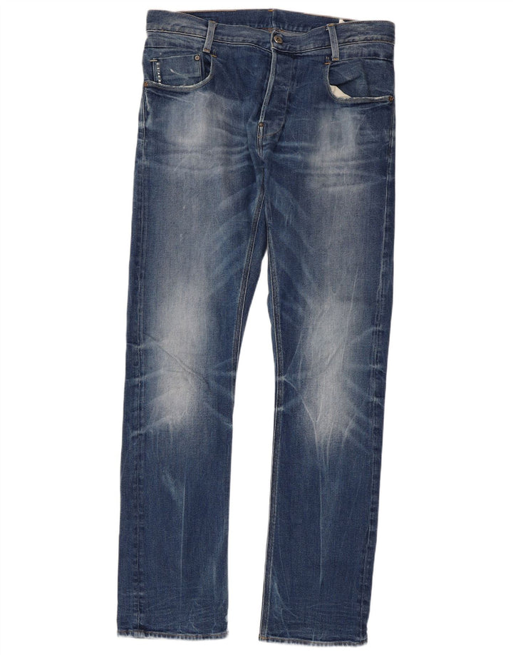 G-STAR Straight Jeans til mænd W36 L34 Blå Bomuld