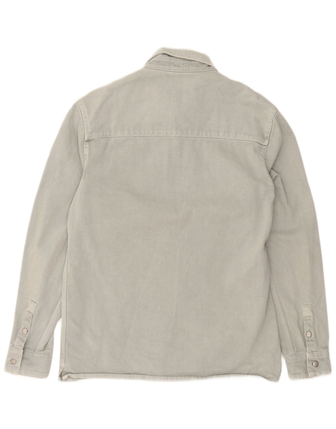 Zara Herre Relaxed Fit Denim Shirt Medium Grey Bomuld