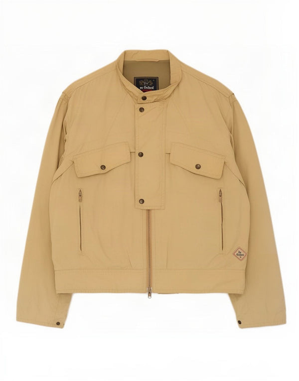 Ivy Oxford Herre Bomber Jacket UK 40 Stor Beige Bomuld