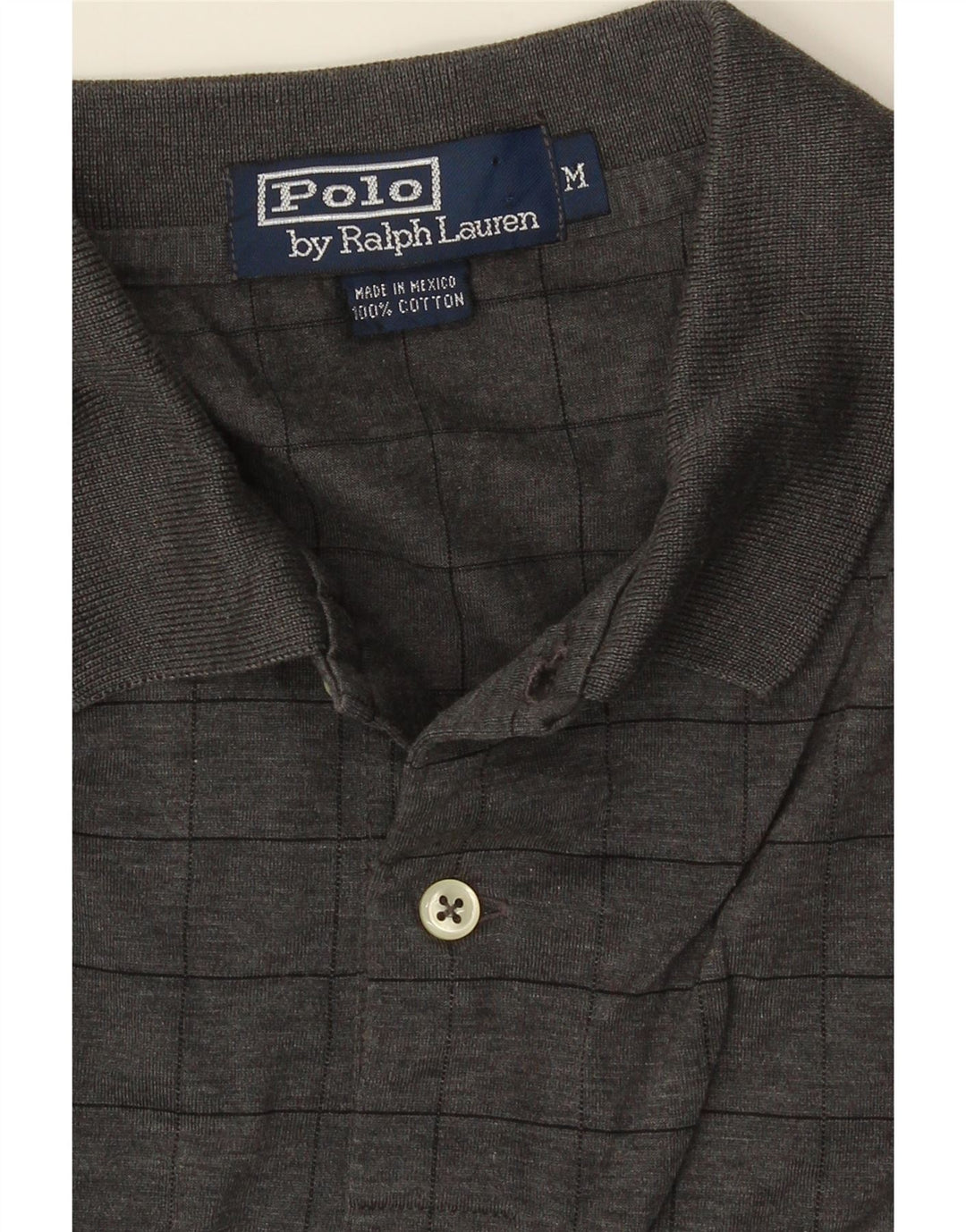 POLO RALPH LAUREN Poloskjorte til mænd mellemgrå ternet bomuld