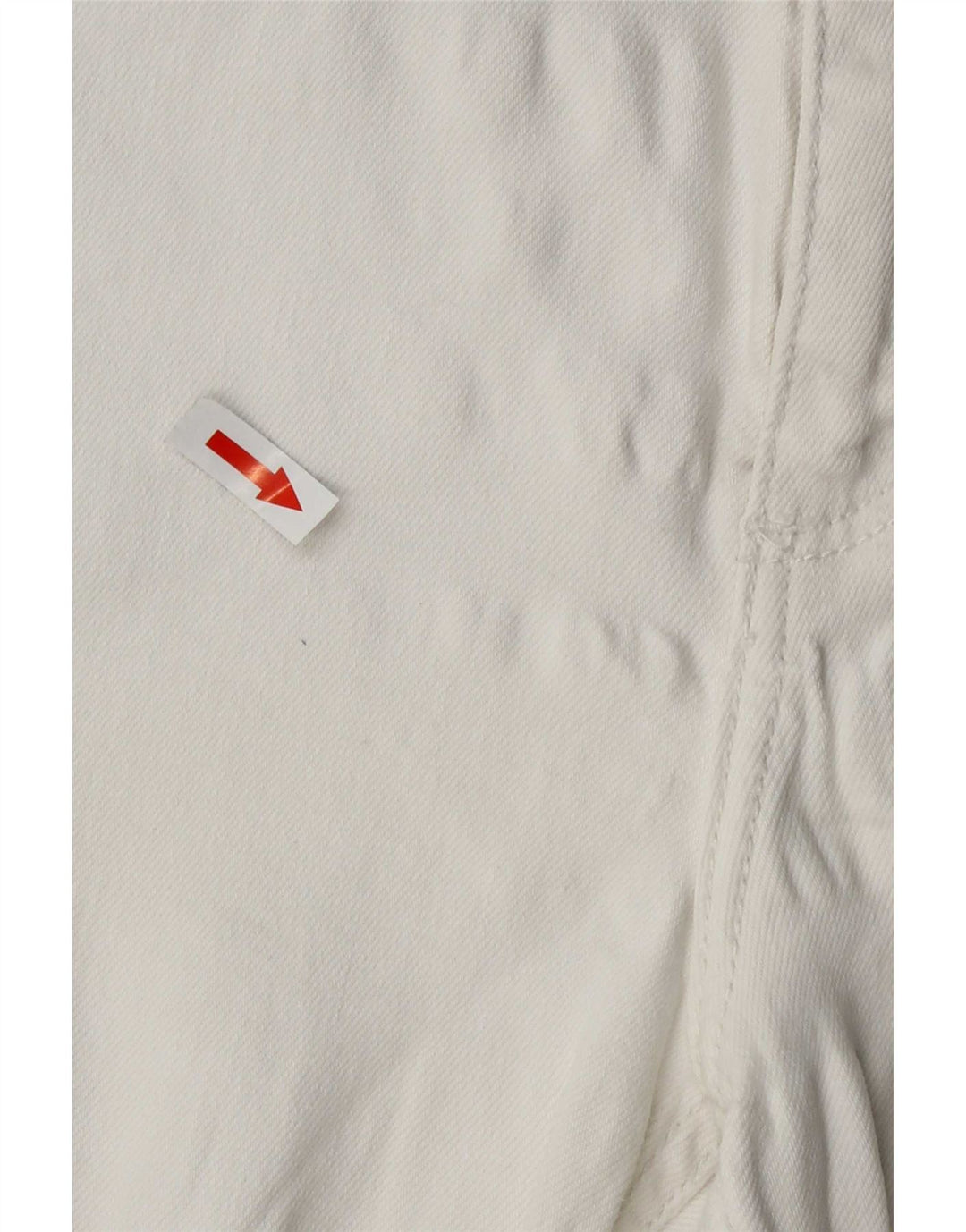 Zara Dame Straight Cropped Trousers Large W32 L25 White