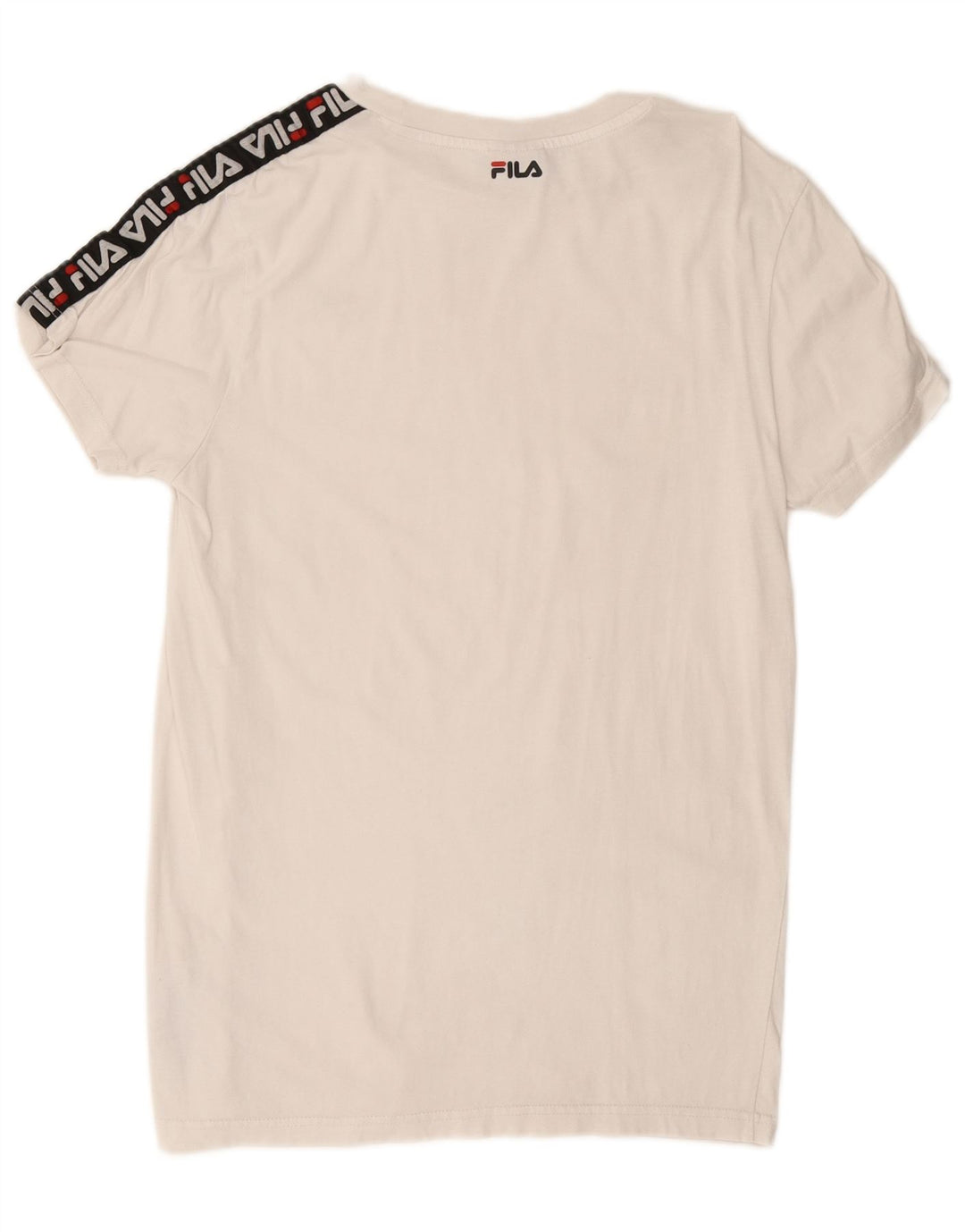 Fila Herre Grafisk T-Shirt Top Medium Hvid Bomuld
