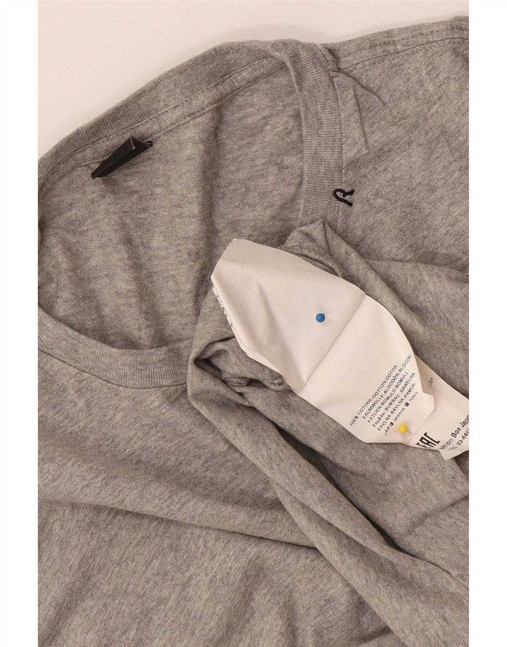 Replay Herre T-Shirt Top Stor Grå Flecked Bomuld