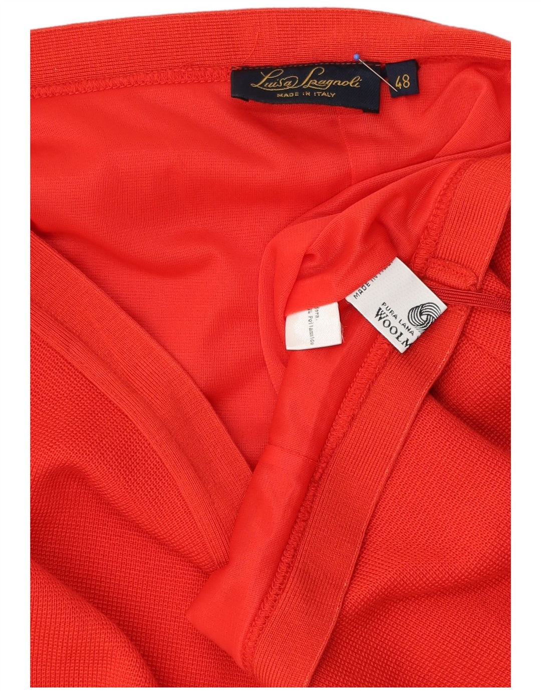 Luisa Spagnoli Dame Pencil Skirt IT 48 XL W36 Rød Uld