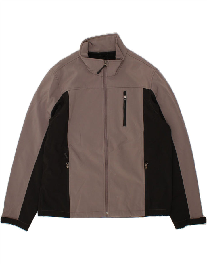 IZOD Mens Tracksuit Top Jacket XL Grey Colourblock Polyester Vintage Izod and Second-Hand Izod from Messina Hembry 