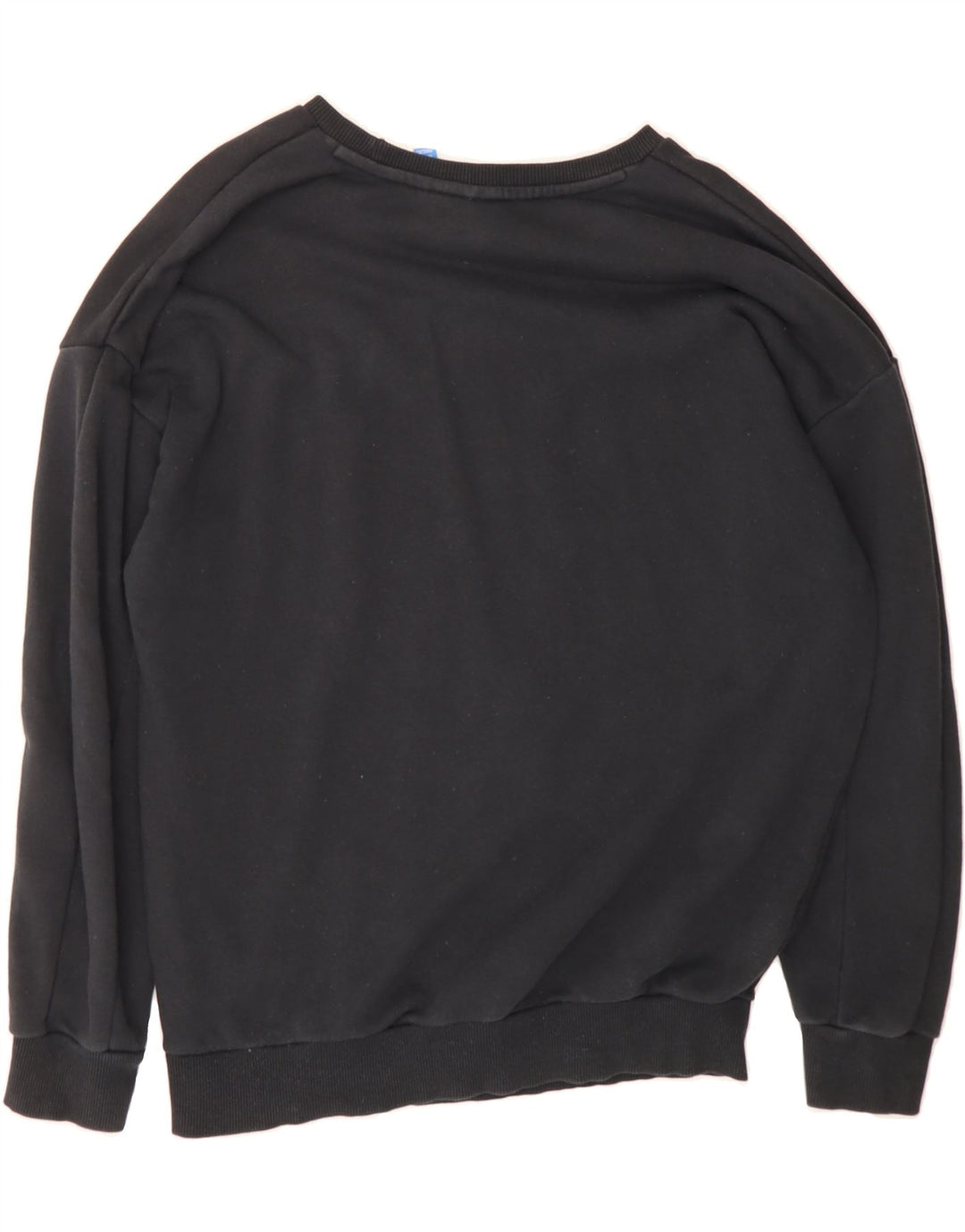 ADIDAS Womens Oversized Graphic Sweatshirt Jumper UK 10 Small  Black Vintage Adidas and Second-Hand Adidas from Messina Hembry 