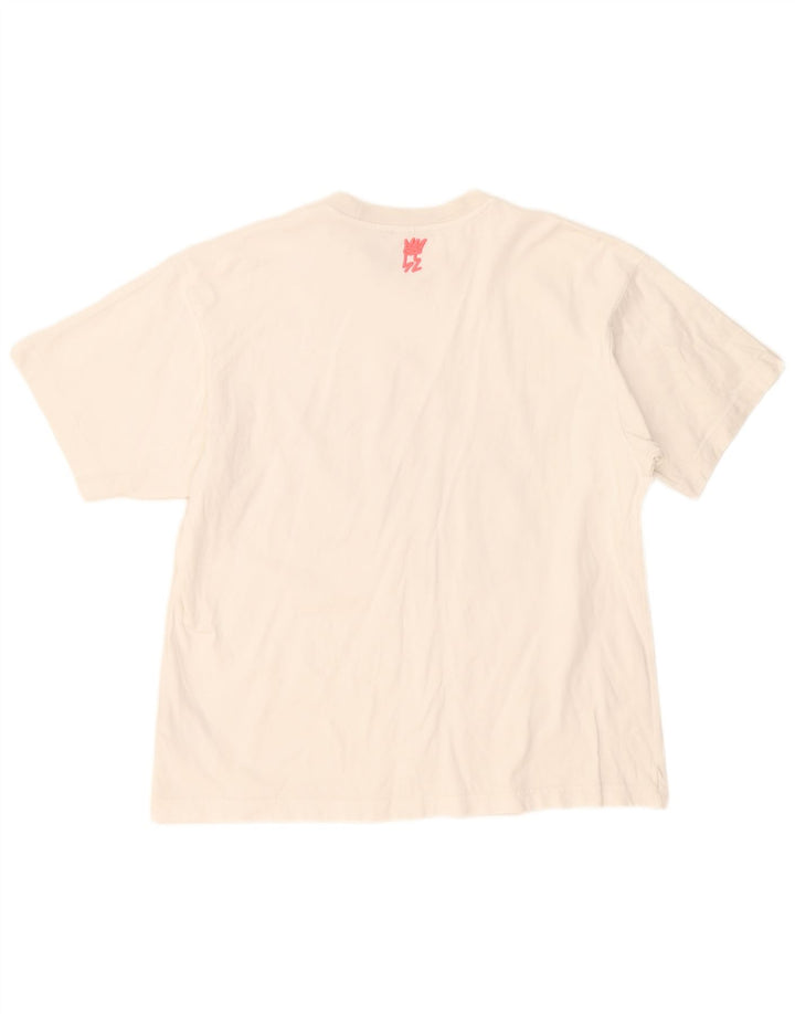Adidas Grafisk T-shirt top til mænd Medium hvid bomuld