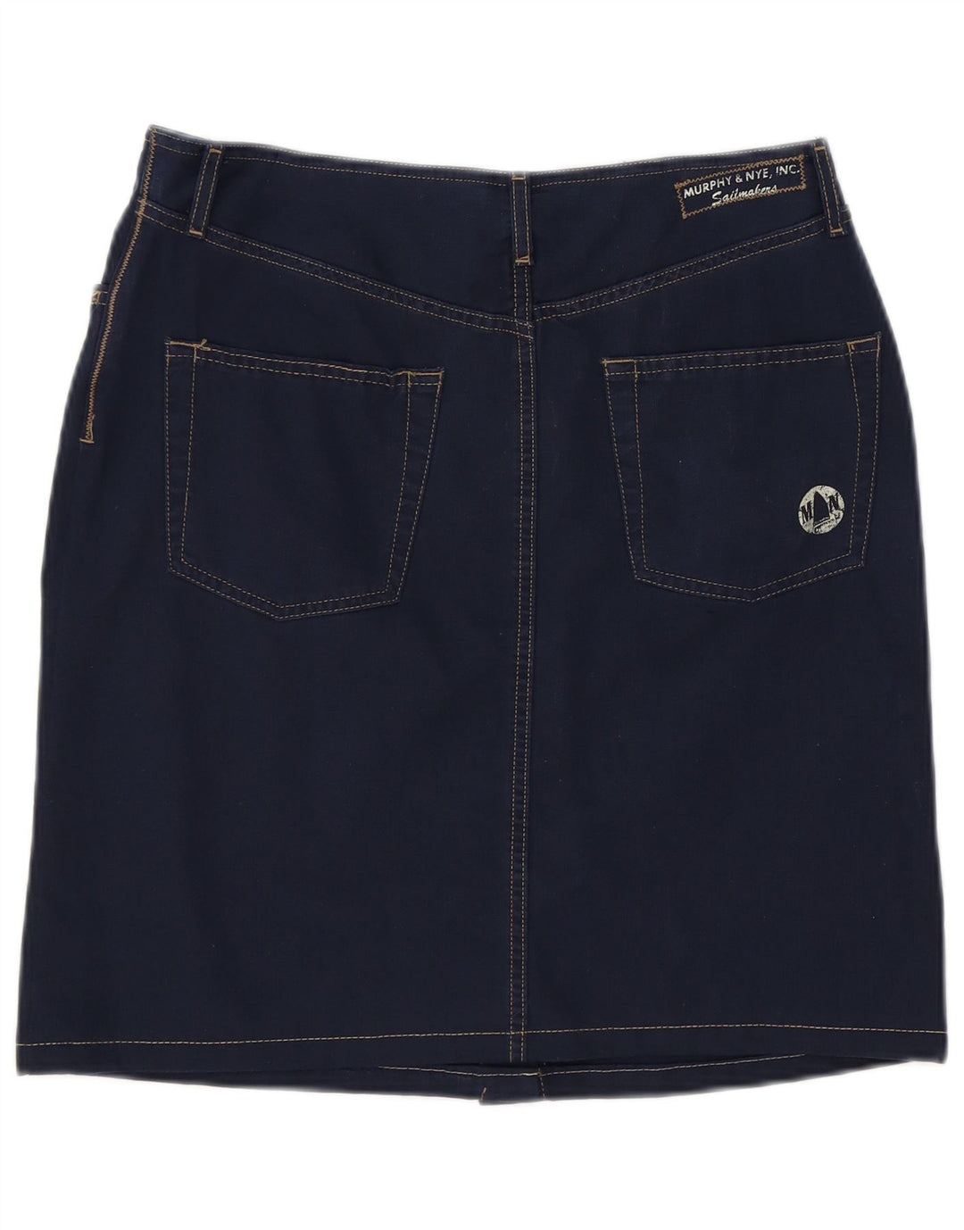 Murphy & Nye Dame Mini Denim Nederdel W30 Medium Navy Blue Bomuld