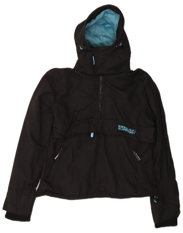 SUPERDRY Womens The Windcagoule Hættejakke i anorak UK 16 Large Black