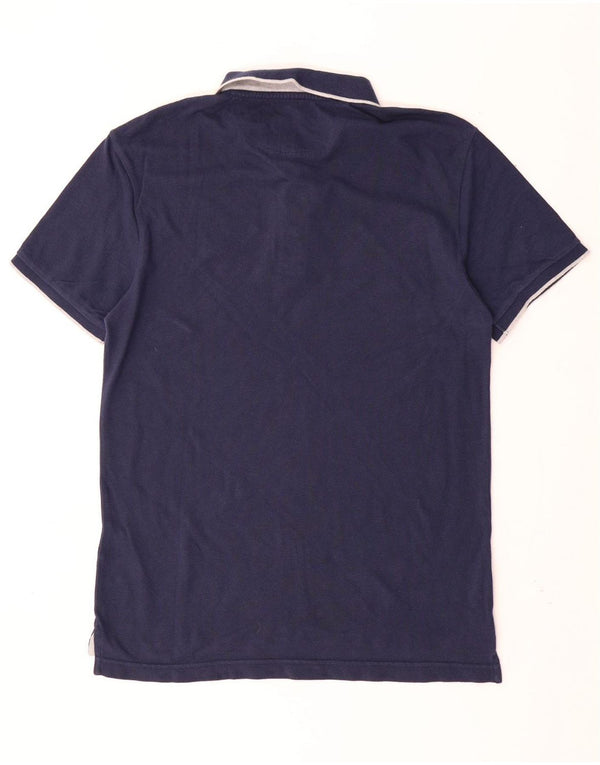 LEVI'S Mens Coupe Standard Standard Fit Polo Shirt Medium Navy Blue Cotton