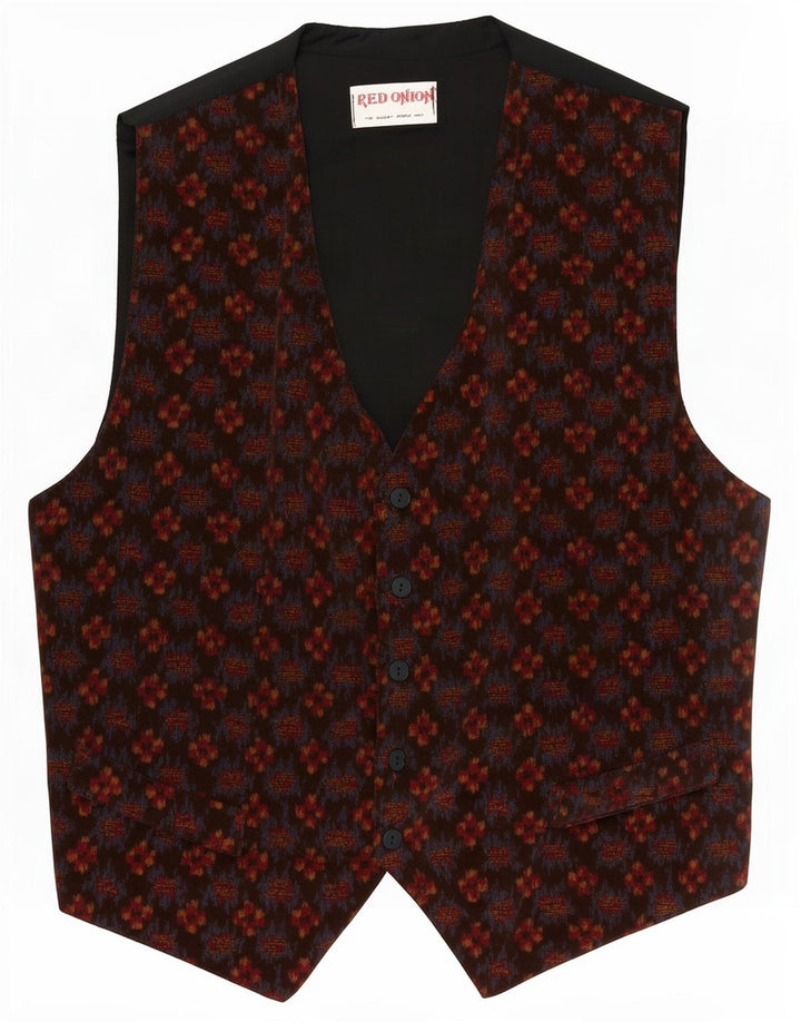 Vintage herrevest Medium Brun Geometric