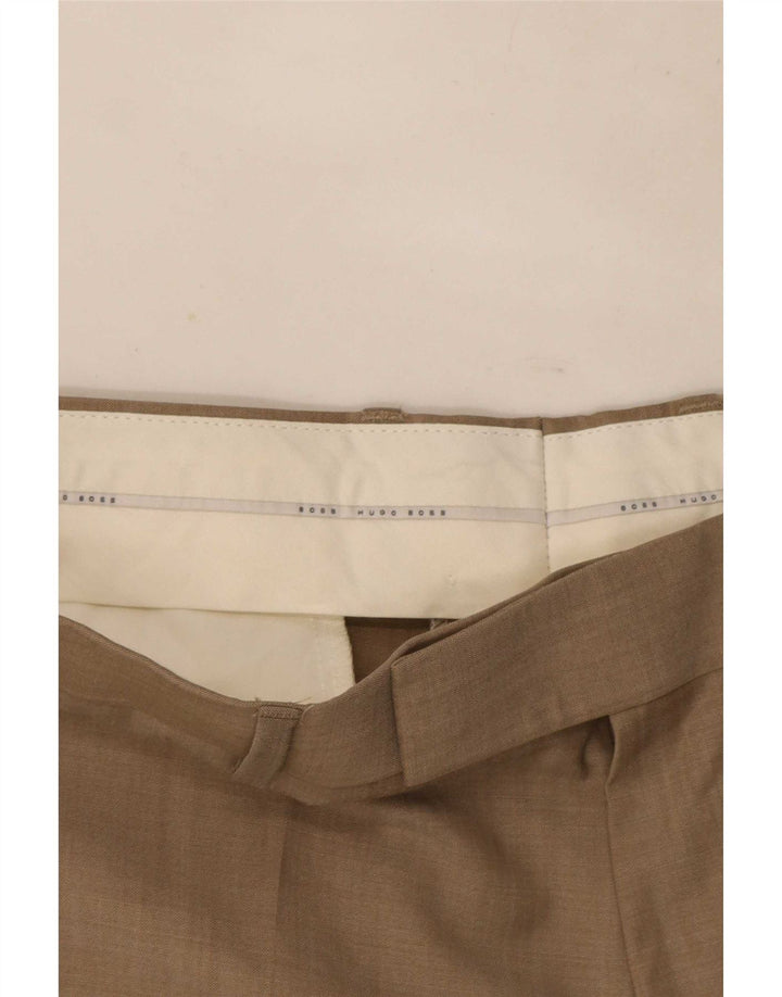 Hugo Boss Straight Suit bukser til mænd W36 L31 Brun