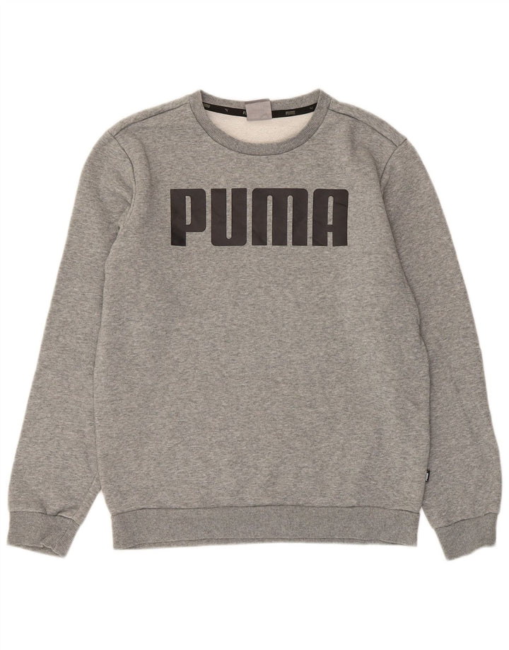 Puma Herre Grafisk Sweatshirt Jumper Lille Grå Bomuld