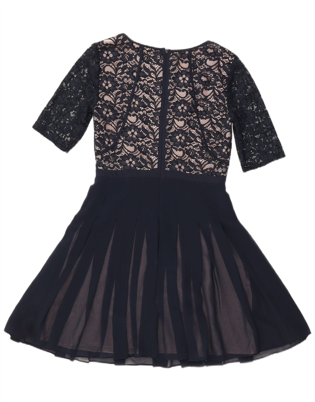 Coast Kvinder Blonde A-Line Kjole UK 8 Small Navy Blue Polyamid